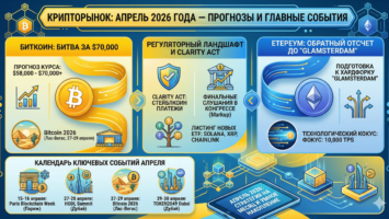 Крипторынок в апреле 2026: Прогнозы, события и новые горизонты