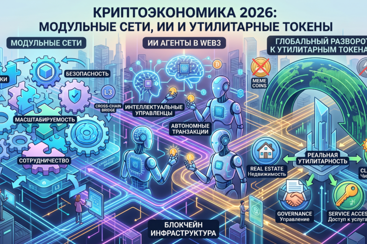 Криптоэкономика 2026: Модульные сети, ИИ и глобальный разворот к утилитарным токенам